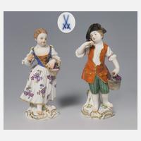 Meissen, Paar Gärtnerkinder mit Trauben111