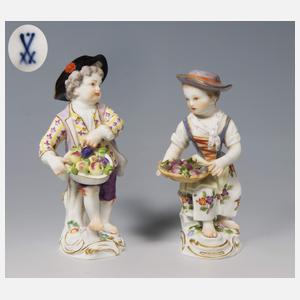 Meissen, Paar Gärtnerkinder mit Korb