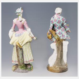 Paar große Gärtnerfiguren