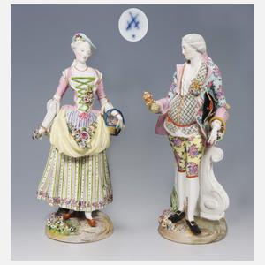 Paar große Gärtnerfiguren