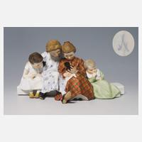 Meissen, Jugendstil-Figurengruppe "Kinder mit Puppe"111