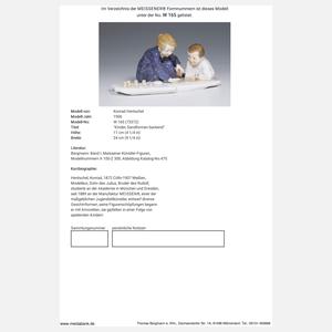 Meissen, Jugendstil-Figurengruppe "Kinder, Sandformen backend"