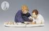Meissen, Jugendstil-Figurengruppe "Kinder, Sandformen backend"