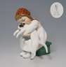 Meissen, Jugendstil-Figur "Kind mit Katze"
