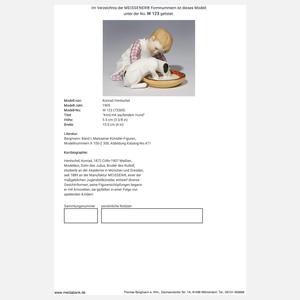 Meissen, Jugendstil-Figur "Kind mit saufendem Hund"