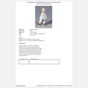 Meissen, Jugendstil-Figur "Kind mit Stecken und Trommel"