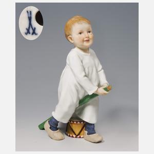 Meissen, Jugendstil-Figur "Kind mit Stecken und Trommel"