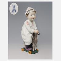 Meissen, Jugendstil-Figur "Kind mit Holzpferd"111