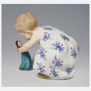 Meissen, Jugendstil-Figur "Kind mit Puppe"