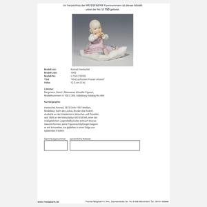 Meissen, Jugendstil-Figur "Kind, auf einem Kissen sitzend"