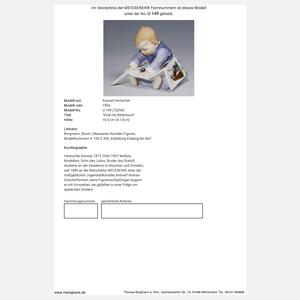 Meissen, Jugendstil-Figur "Kind mit Bilderbuch"
