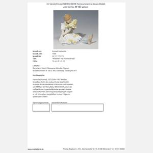 Meissen, Jugendstil-Figur "Mädchen mit Blumenstrauß"