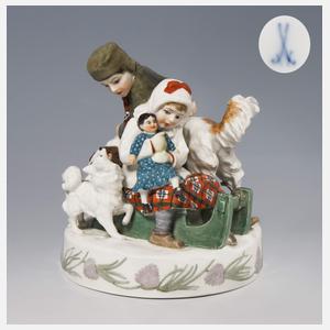 Meissen, Jugendstil-Kindergruppe "Allegorie-Der Winter"