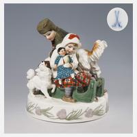 Meissen, Jugendstil-Kindergruppe "Allegorie-Der Winter"111