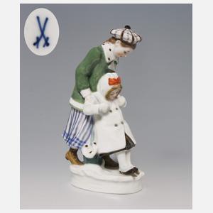 Meissen, Jugendstil-Figurengruppe "Der erste Schlittschuhlauf"