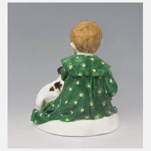 Meissen, Jugendstil-Figur "Kind mit Hund"