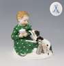 Meissen, Jugendstil-Figur "Kind mit Hund"
