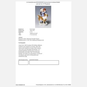 Meissen, Jugendstil-Figur "Knabe mit Hund"
