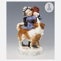 Meissen, Jugendstil-Figur "Knabe mit Hund"111