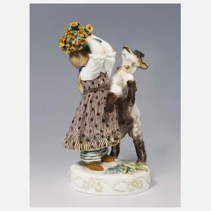 Meissen, Jugendstil-Figur "Mädchen mit Ziege"