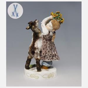 Meissen, Jugendstil-Figur "Mädchen mit Ziege"