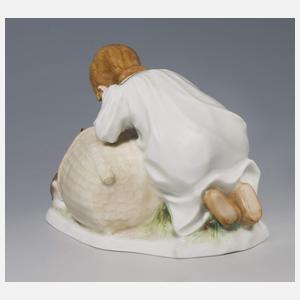 Meissen, Jugendstil-Figur "Kind mit Kaninchen"
