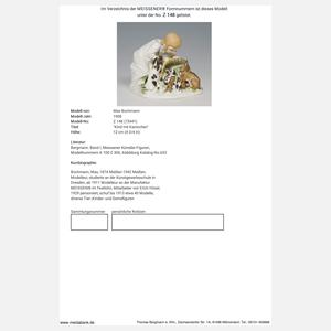 Meissen, Jugendstil-Figur "Kind mit Kaninchen"