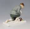 Meissen, Jugendstil-Figur "Knabe mit Kaninchen"