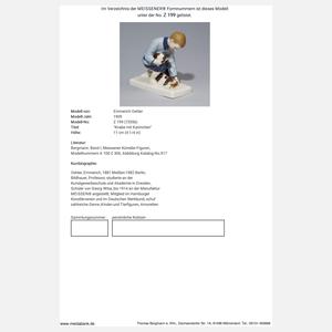 Meissen, Jugendstil-Figur "Knabe mit Kaninchen"