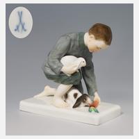 Meissen, Jugendstil-Figur "Knabe mit Kaninchen"111
