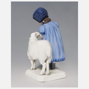 Meissen, Jugendstil-Figur "Mädchen mit Schaf"