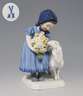 Meissen, Jugendstil-Figur "Mädchen mit Schaf"