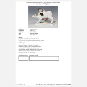 Meissen, Jugendstil-Figur "Mädchen mit Kalb"