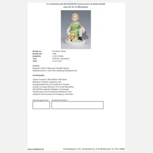 Meissen, Jugendstil-Figur "Kind mit Lokomotive"