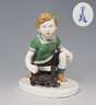 Meissen, Jugendstil-Figur "Kind mit Lokomotive"