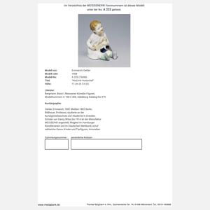 Meissen, Jugendstil-Figur "Kind mit Holzschaf"