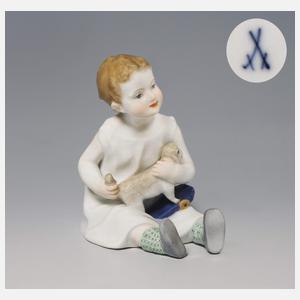 Meissen, Jugendstil-Figur "Kind mit Holzschaf"