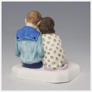 Meissen, Jugendstil-Figurengruppe "Kinder mit Bilderbuch"