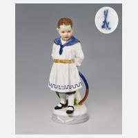 Meissen, Jugendstil-Figur "Knabe mit Reifen"111