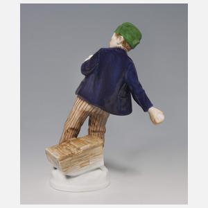 Meissen, Jugendstil-Figur "Knabe, Schneebälle werfend"