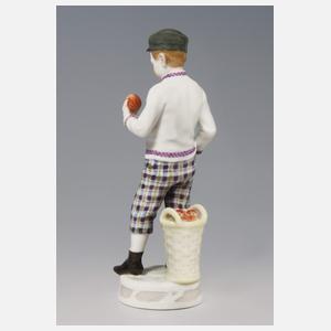 Meissen, Jugendstil-Figur "Knabe mit Apfelkorb"