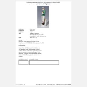 Meissen, Jugendstil-Figur "Knabe mit Apfelkorb"