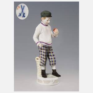 Meissen, Jugendstil-Figur "Knabe mit Apfelkorb"