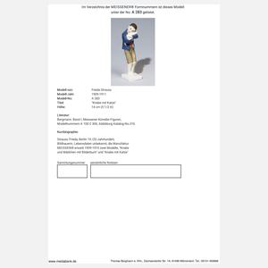 Meissen, Jugendstil-Figur "Knabe mit Katze"
