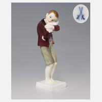 Meissen, Jugendstil-Figur "Knabe mit Katze"111