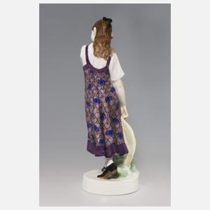 Meissen, Jugendstil-Figur "Mädchen mit Strohhut"