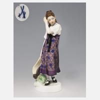 Meissen, Jugendstil-Figur "Mädchen mit Strohhut"111