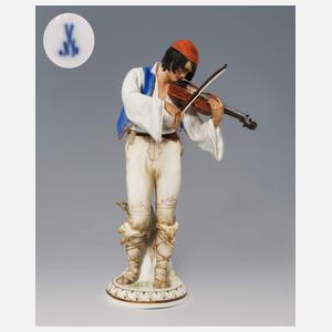 Meissen, Jugendstil-Figur "Sinto, Geige spielend"