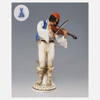 Meissen, Jugendstil-Figur "Sinto, Geige spielend"111