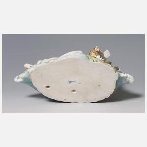 Meissen, Jugendstil-Figurenschale "Nymphe auf Welle"